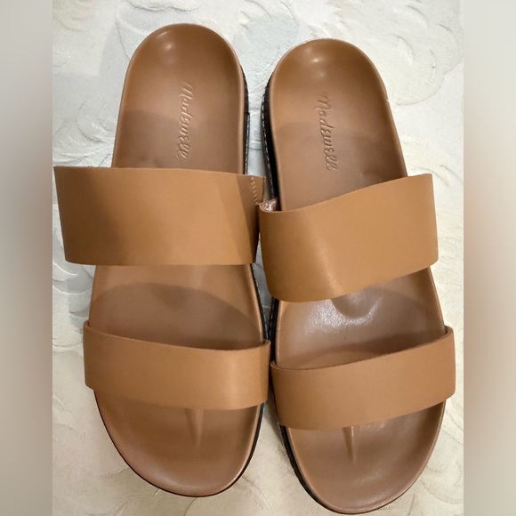 Madewell Shoes - Madewell Women's Brown Slide Sandals Size 8 Leather Straps NWOT